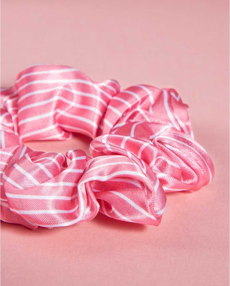 Pink Stripes Scrunchie