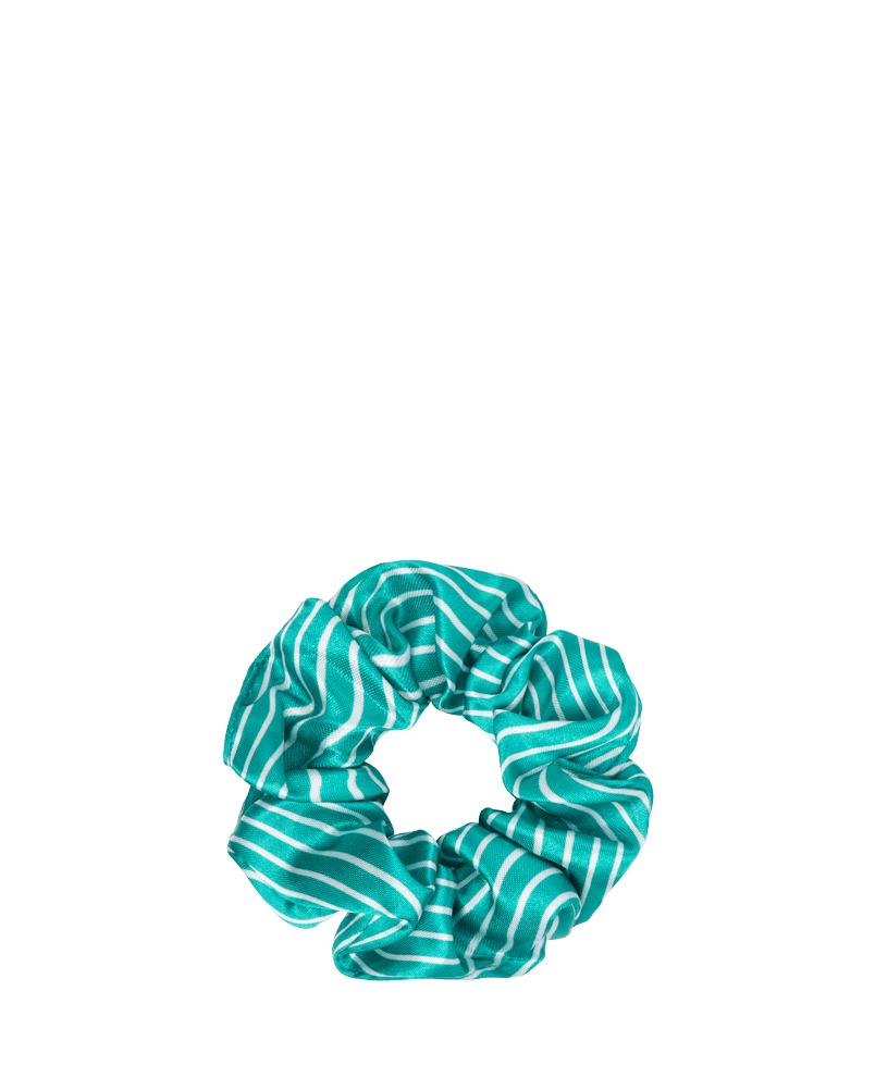 Green Stripes Scrunchie