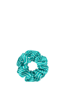 Green Stripes Scrunchie