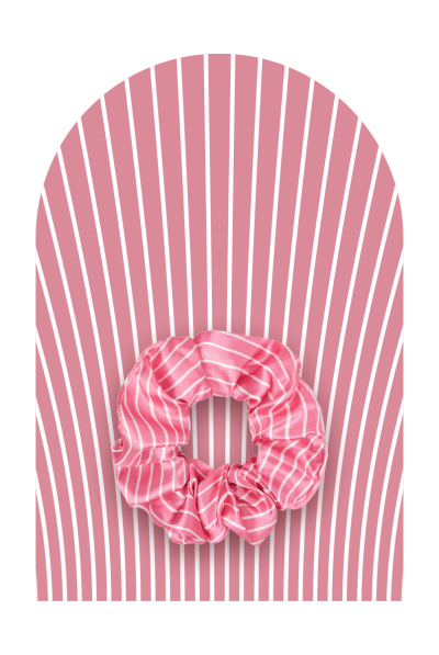 Pink Stripes Scrunchie 2