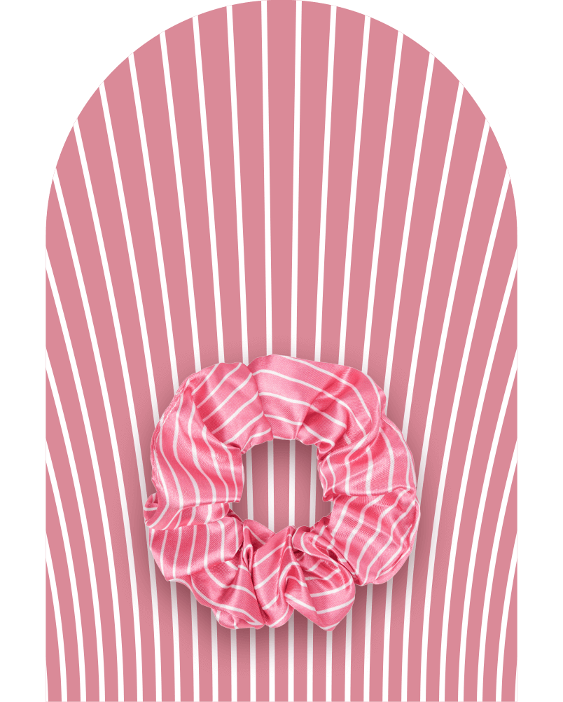 Pink Stripes Scrunchie