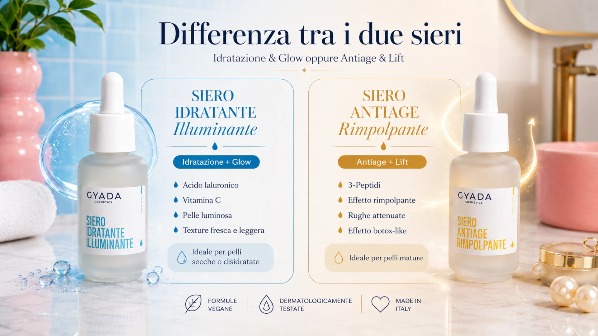 Quando usare un siero idratante e quando scegliere un siero antiage