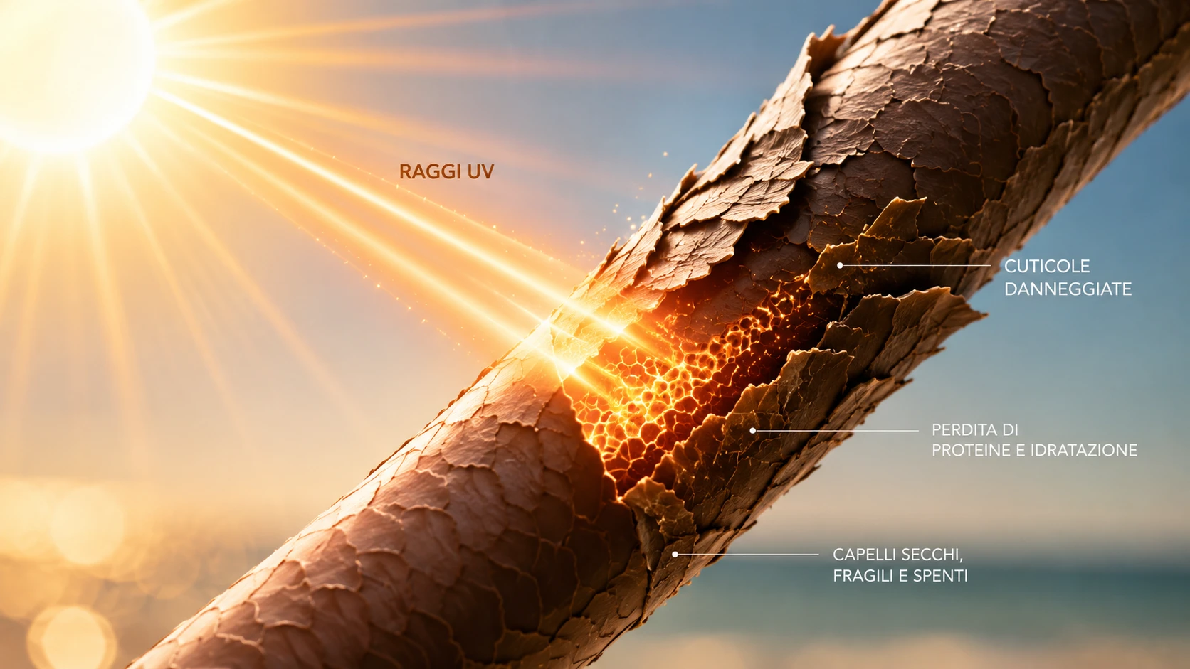Sole e capelli: cosa fanno davvero i raggi UV