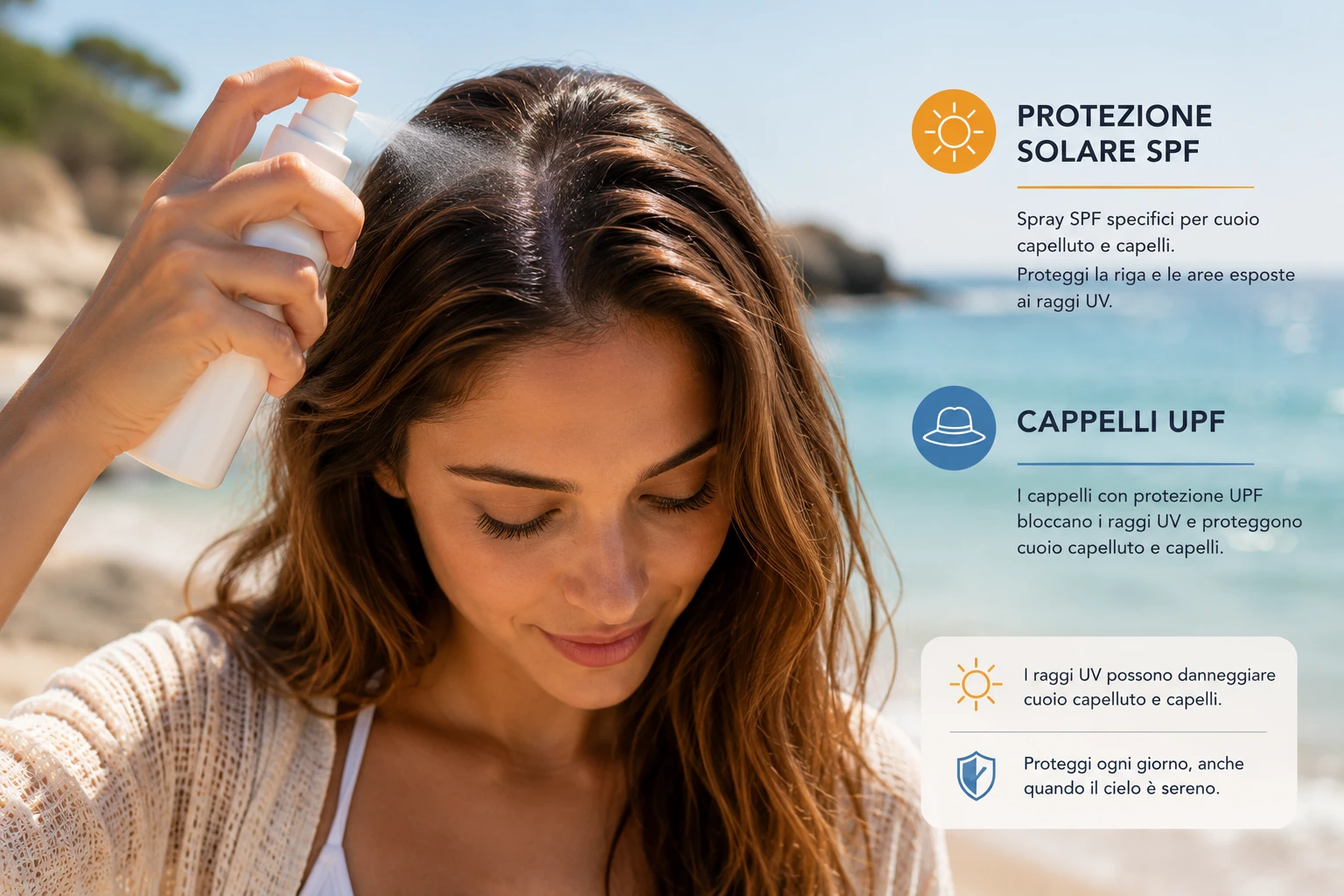 Come proteggere davvero i capelli dal sole in modo efficace