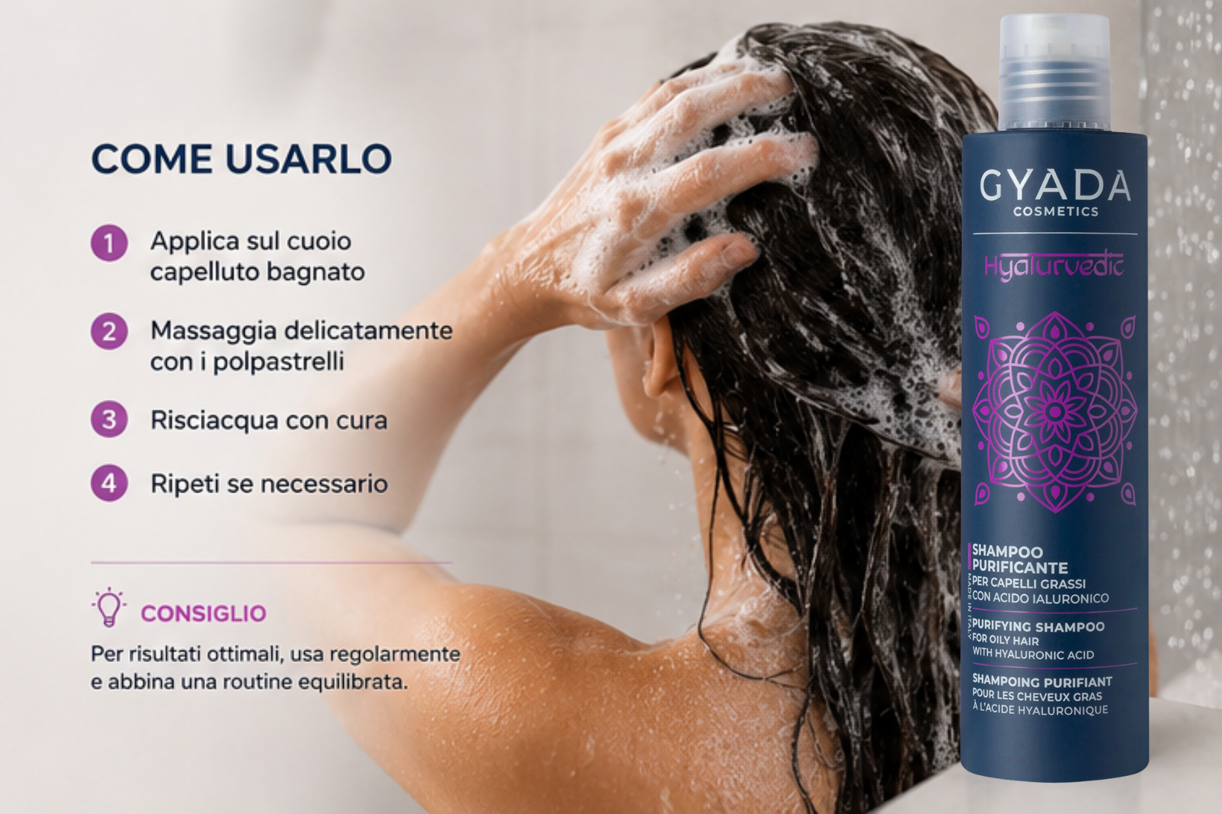Shampoo Capelli Grassi Gyada Cosmetics: una detersione specifica per la cute che si sporca facilmente